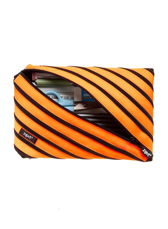 Zip It Jumbo Pencil Case Neon Orange School Books Ireland All